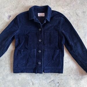 Black corduroy chore jacket